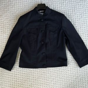 Talbots Dressy jacket with beaded embroidery on neck and sleeves.